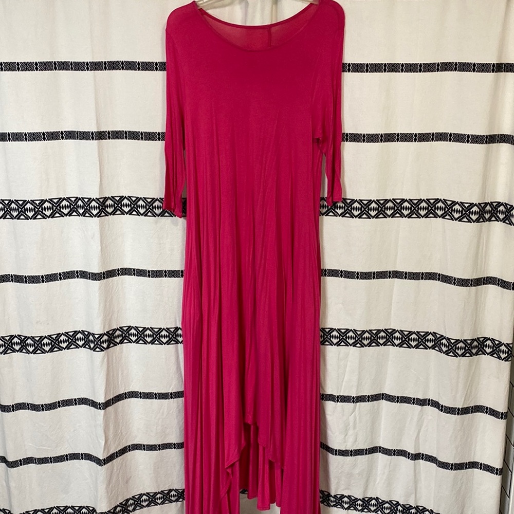 Pink high low dress